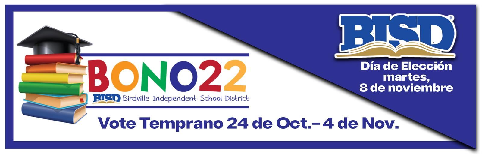 Vote Temprano 24 de Oct. - 4 de Nov. | Dia de Eleccion martes, 8 de noviembre