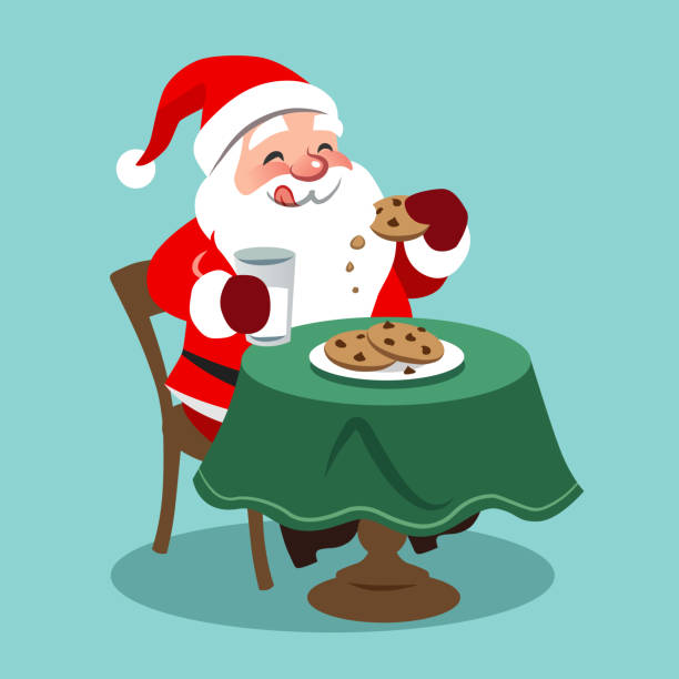 santa eating cookies