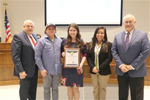 Eddie Suarez of the El Chico Café in Richland Hills was recognized for his support of Richland Middle School. 