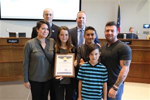 Esmi Martinez, JT Thomas, Halie Martinez, William Martinez and Weslie Martinez with Giving Christmas 