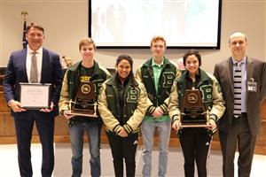 Mike Teague and the Birdville High School Swim Team 
