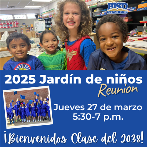 2025 Jardin de ninos Reunion | Jueves 27 de marzo | 5:30-7 pm