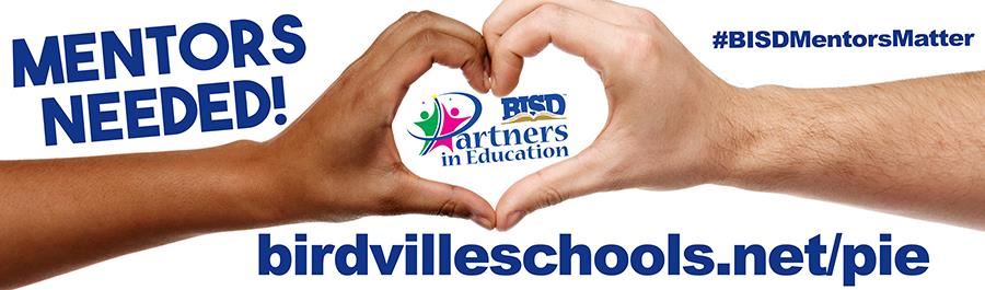 Mentors Needed! #BISDMentorsMatter, Partners in Education logo 