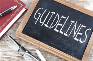 guidelines written on a chalkboard 