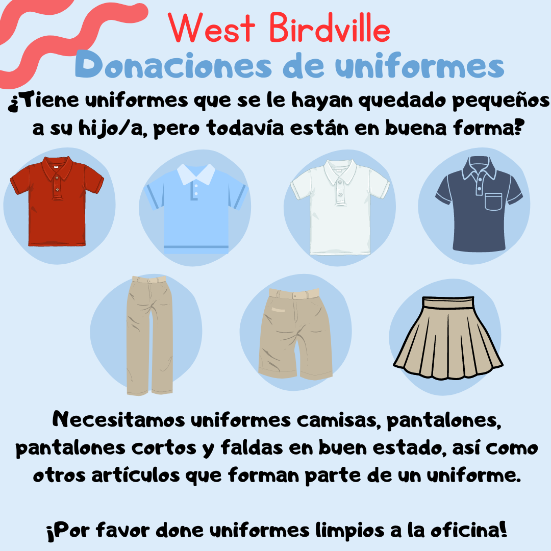 WBE Donaciones de Uniformes